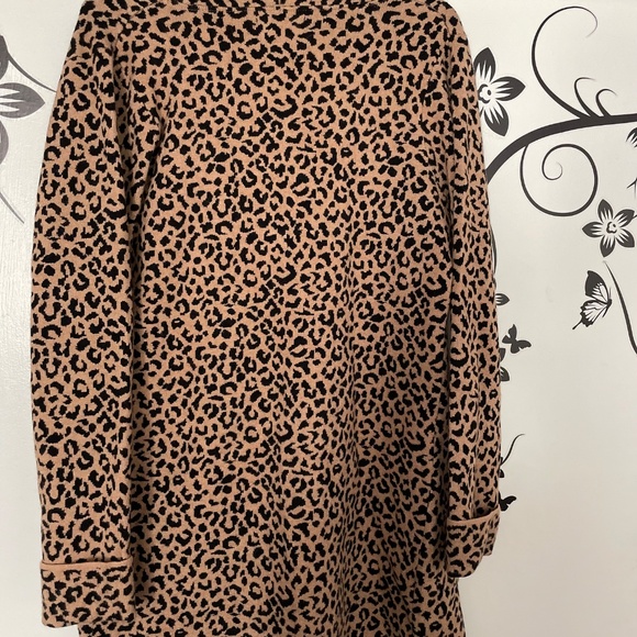 Cynthia Rowley Long Open Front Leopard Print Jacket - Women's M - Picture 12 of 15